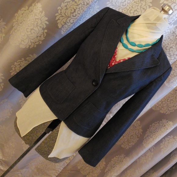 Ann Taylor Jackets & Blazers - ANN TAYLOR * BLAZER *DARK WASH DENIM